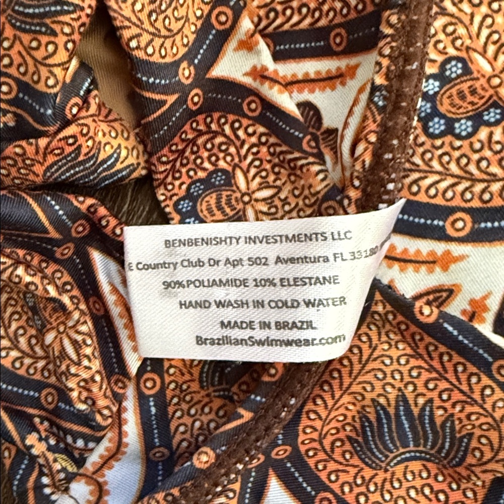 Brazilian Swimwear Bikini Set | Top L Bottom M | Boho Print | Made in Brazil - Picture 6 of 6